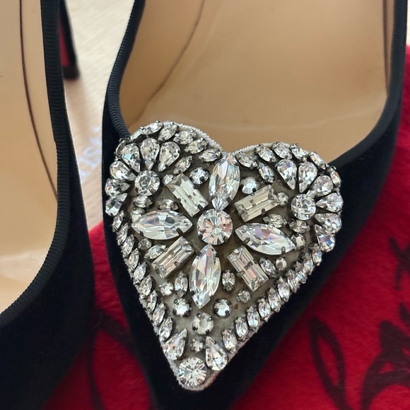 Christian Louboutin Cristacora Crystal Heart So Kate Pumps - Picture 10 of 13